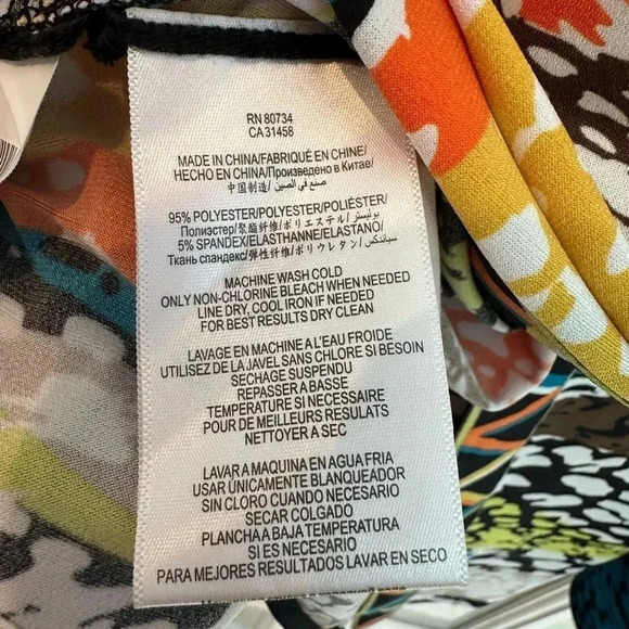 BCBGMAXAZRIA Y2K Daly Multicolor Leopard Wrap Dress Women’s Size XS - Picture 11 of 12